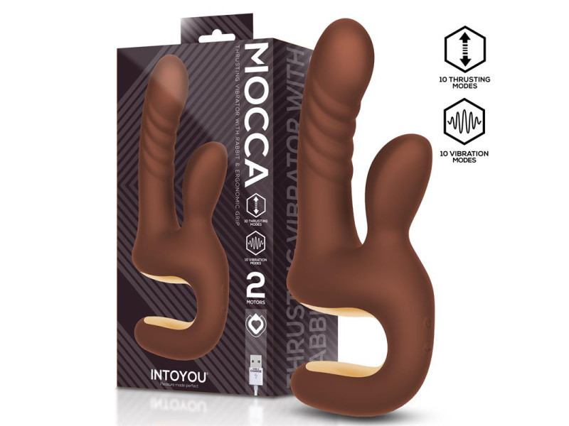 Mocca Vibrador con Thrusting y Mango Ergonomico USB