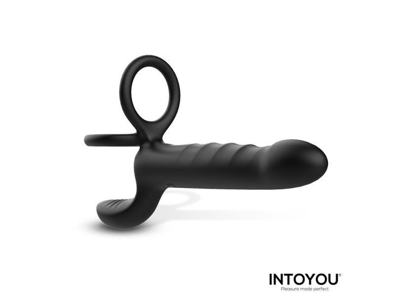 Magnor Dildo con Anillo Doble y Estimulador de Testiculos