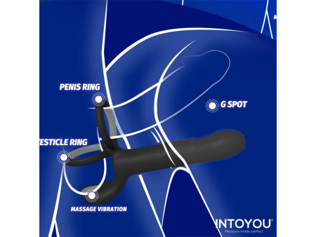 Magnor Dildo con Anillo Doble y Estimulador de Testiculos