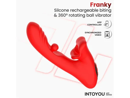 Franky Vibrador con Biting y Bola Rotativa con APP