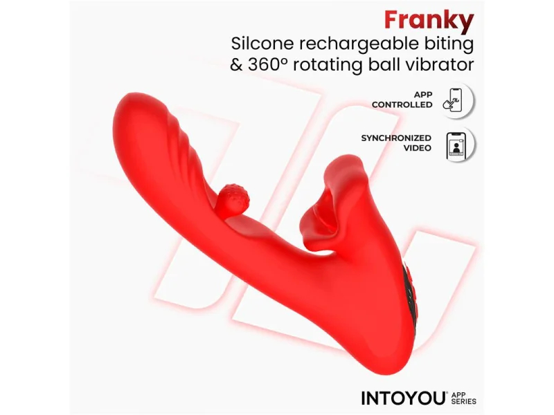 Franky Vibrador con Biting y Bola Rotativa con APP