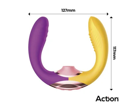 Two Lovers 3 in 1 Vibrador con Finger y Succion Two Lovers 3 in 1 Vibrador con Finger y Succion