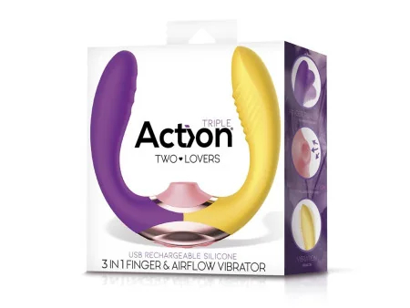 Two Lovers 3 in 1 Vibrador con Finger y Succion Two Lovers 3 in 1 Vibrador con Finger y Succion