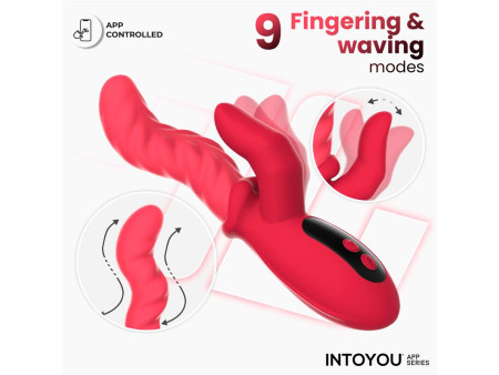 Tingly Vibrador con Finger y Movimiento Waving con APP