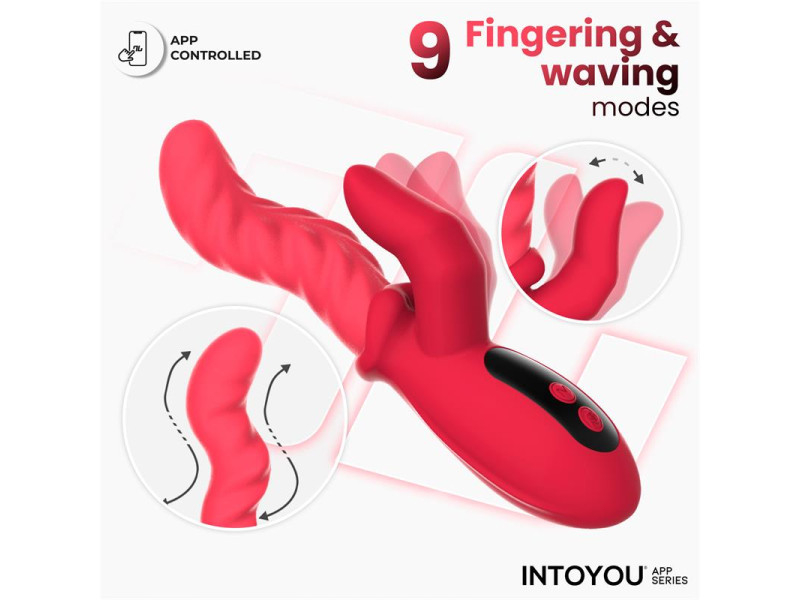 Tingly Vibrador con Finger y Movimiento Waving con APP