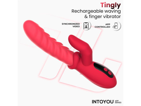 Tingly Vibrador con Finger y Movimiento Waving con APP