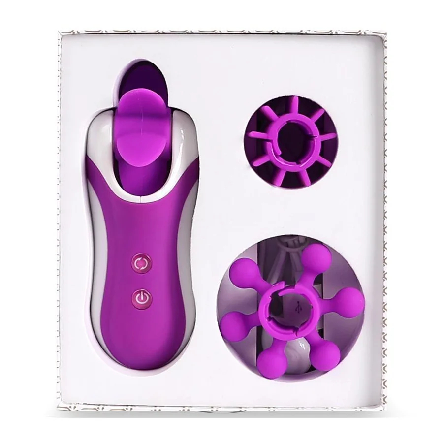 Clitella Estimulador Sexo Oral con Accesorios Purpura