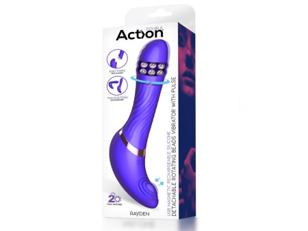 Rayden Vibrador con Pulsacion y Bolas Internas Desmontable Dos Posiciones