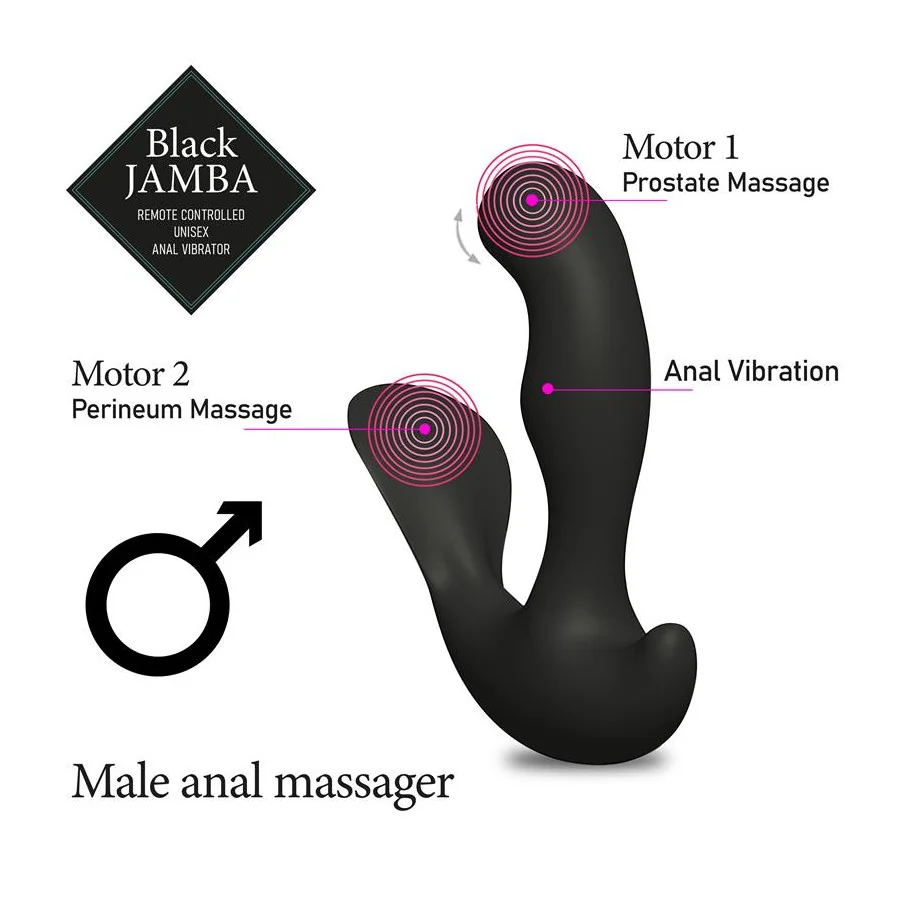 Jamba Vibrador Anal y Estimulador Punto G Negro