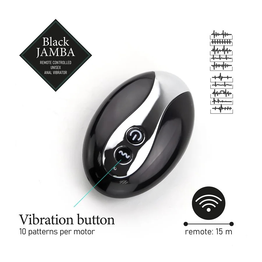 Jamba Vibrador Anal y Estimulador Punto G Negro