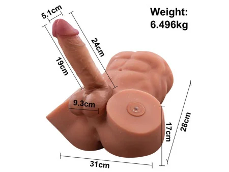 Gretel Semi Torso con Dildo Desmontable Thrusting y APP 6 kg