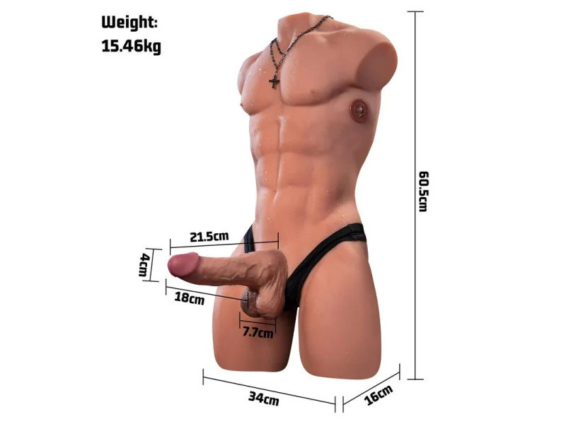Henry Torso con Dildo Desmontable Thrusting y APP 157 kg