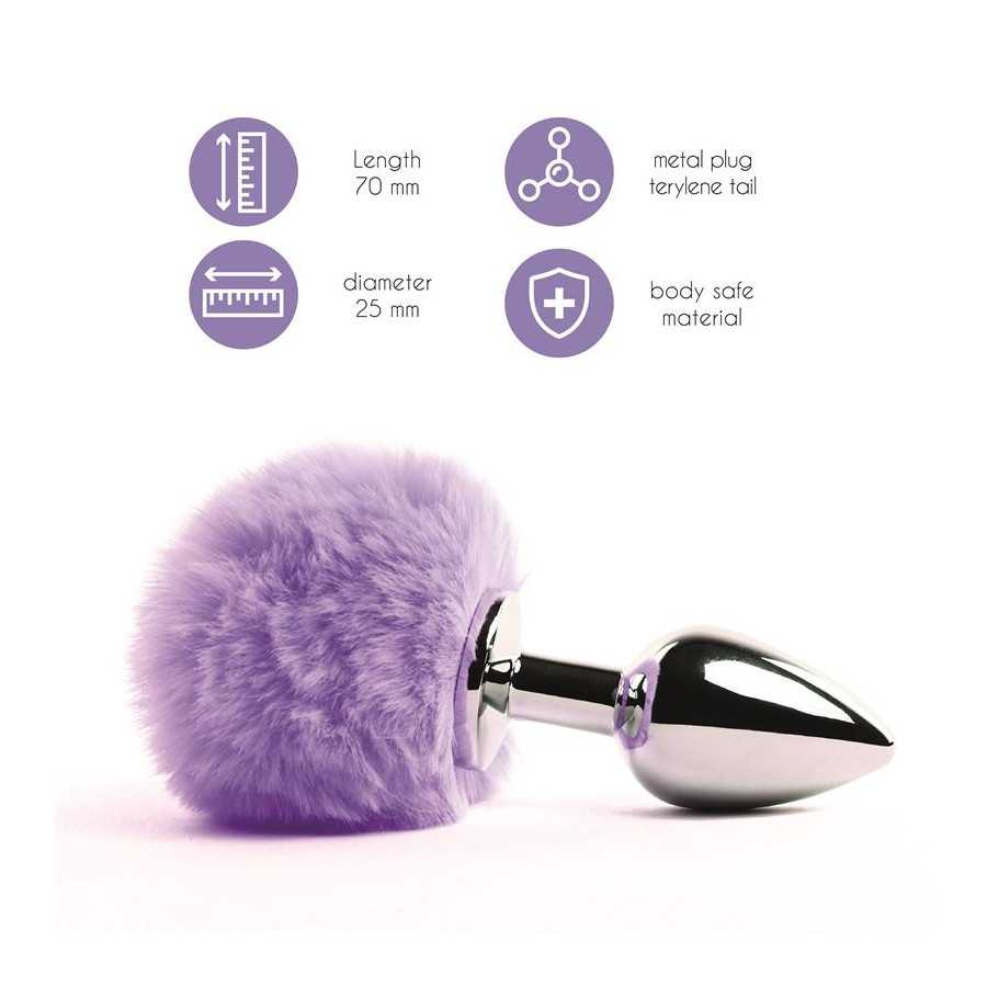 Bunny Tail Plug Anal con Cola Purpura