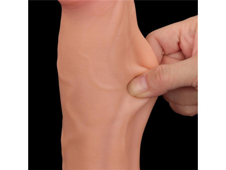 Dildo Dual Layer Piel Retractil 115