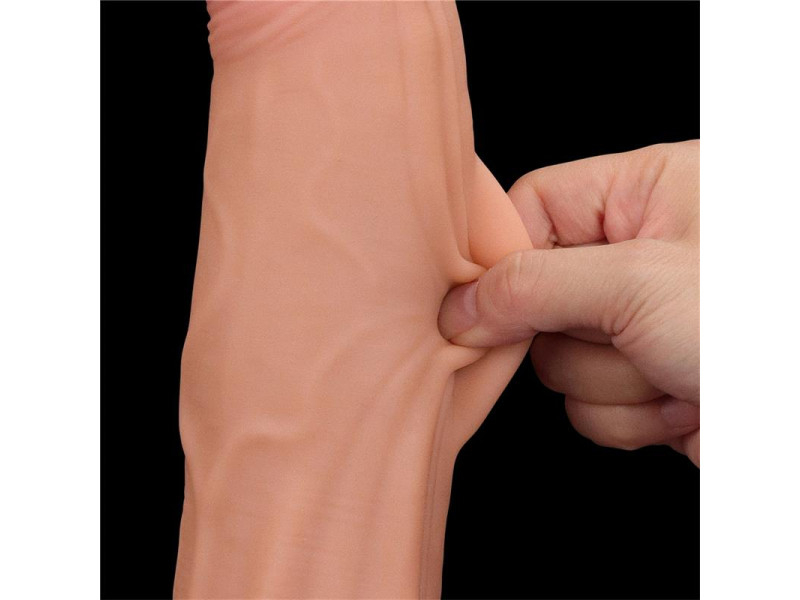 Dildo Dual Layer Piel Retractil 12