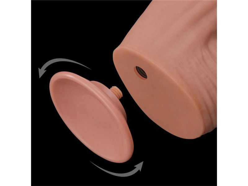 Dildo Dual Layer Piel Retractil 12
