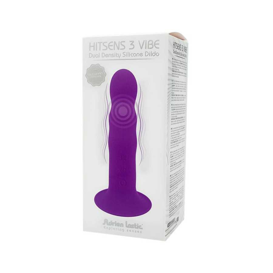 Dildo Doble Densidad con Vibracion Hitsens 3 7 S03 M Purpura