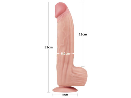 Dildo Dual Layer Piel Retractil 12