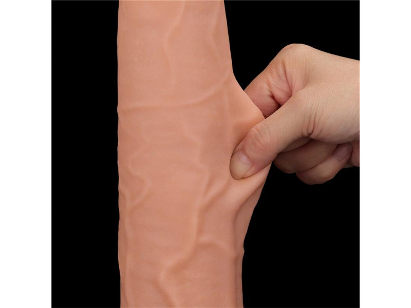Dildo Dual Layer Piel Retractil 135
