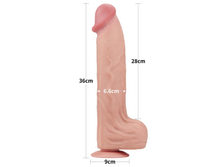 Dildo Dual Layer Piel Retractil 14 Dildo Dual Layer Piel Retractil 14
