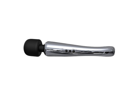 Silvery Wand Masajeador High Tech Super Potente Inalambrico USB Color Cromo Silicona