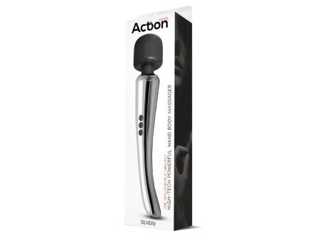 Silvery Wand Masajeador High Tech Super Potente Inalambrico USB Color Cromo Silicona