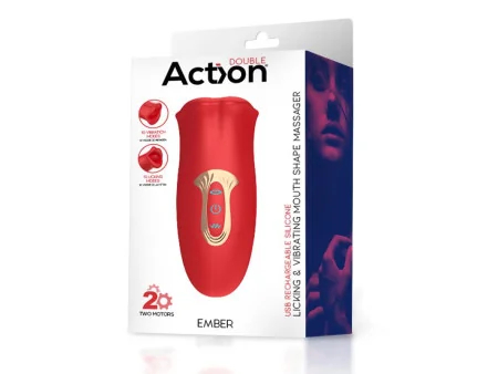 Ember Masajeador Forma Boca con Lameteo y Vibracion USB Silicona