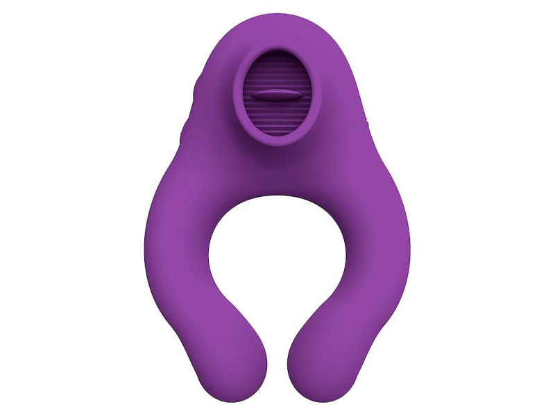 Fenda Anillo Vibrador con Lengua Estimulador y Control Remoto 3 Motores USB Magnetico