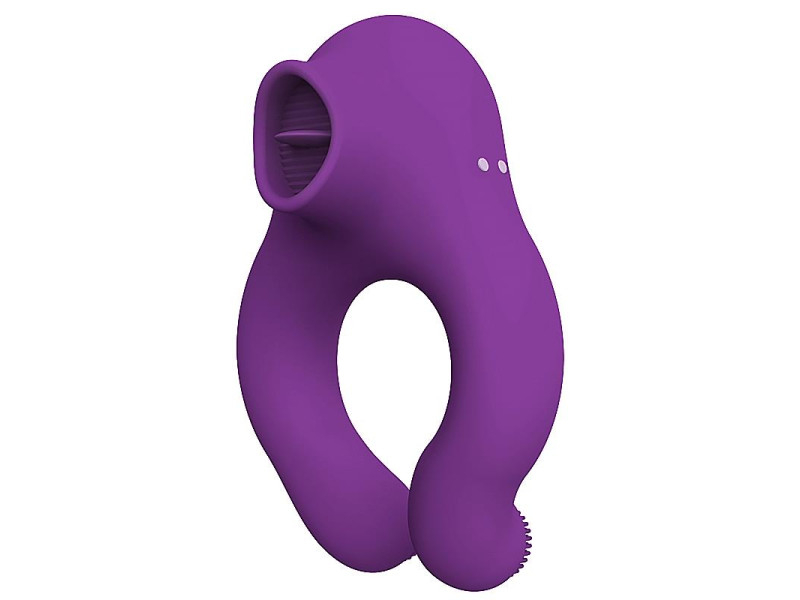 Fenda Anillo Vibrador con Lengua Estimulador y Control Remoto 3 Motores USB Magnetico