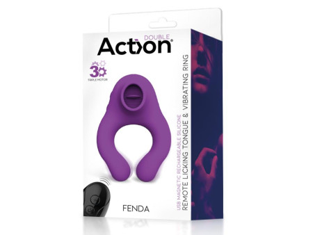Fenda Anillo Vibrador con Lengua Estimulador y Control Remoto 3 Motores USB Magnetico