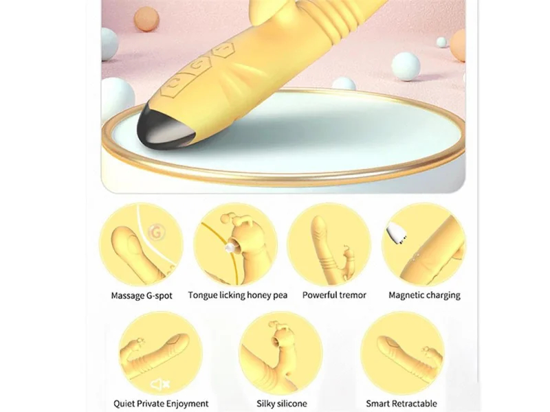 Honeybee Vibrador con Thrusting y Pulsacion