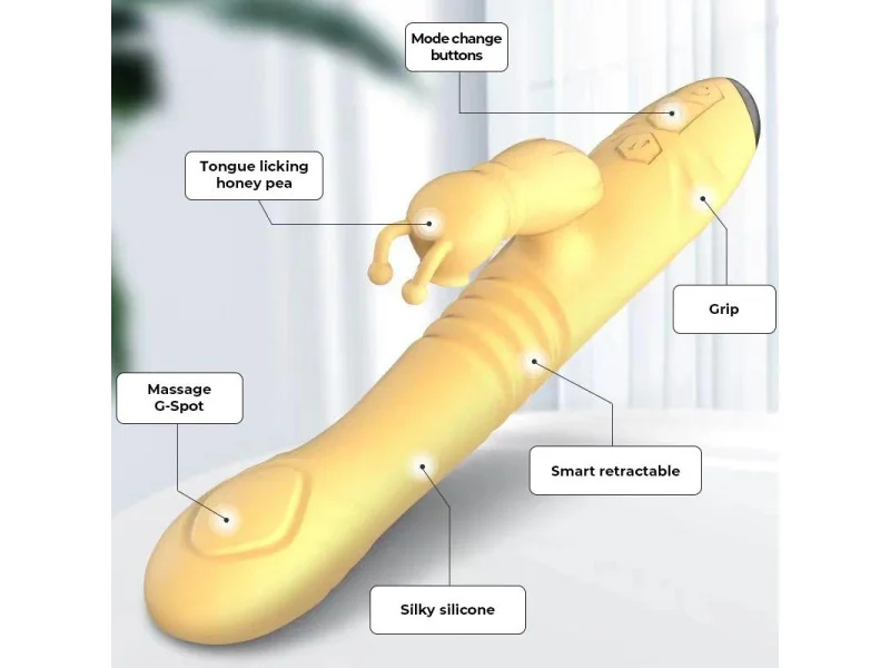 Honeybee Vibrador con Thrusting y Pulsacion