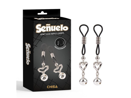 Senuelo Pinzas para Pezones Corazon con Cascabel Senuelo Pinzas para Pezones Corazon con Cascabel