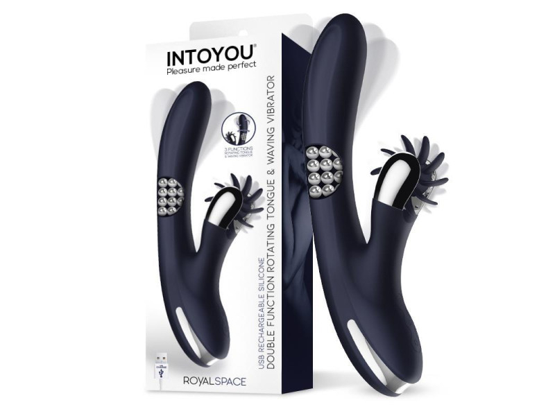 Royalspace Vibrador con Lenguas Estimuladoras y Bolas Internas 360º Azul Royalspace Vibrador con Lenguas Estimuladoras y Bolas Internas 360º Azul