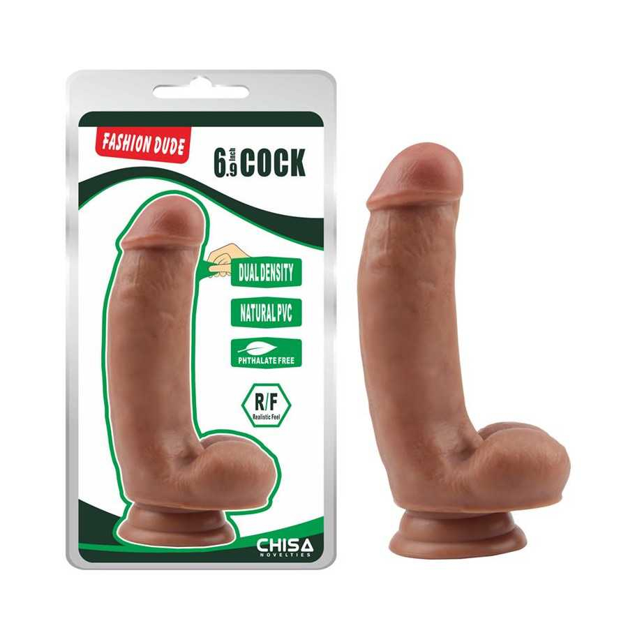 Dildo Dual Density Fashion Dude 69 Bronceado