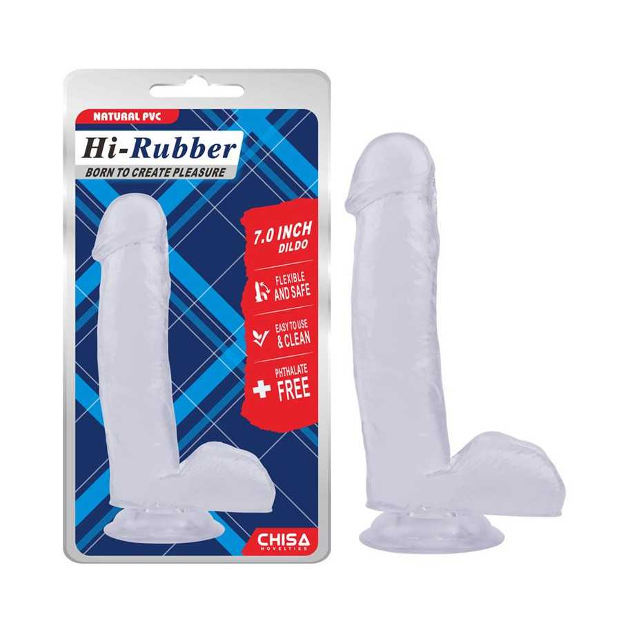 Dildo Hi Rubber 7 Transparente