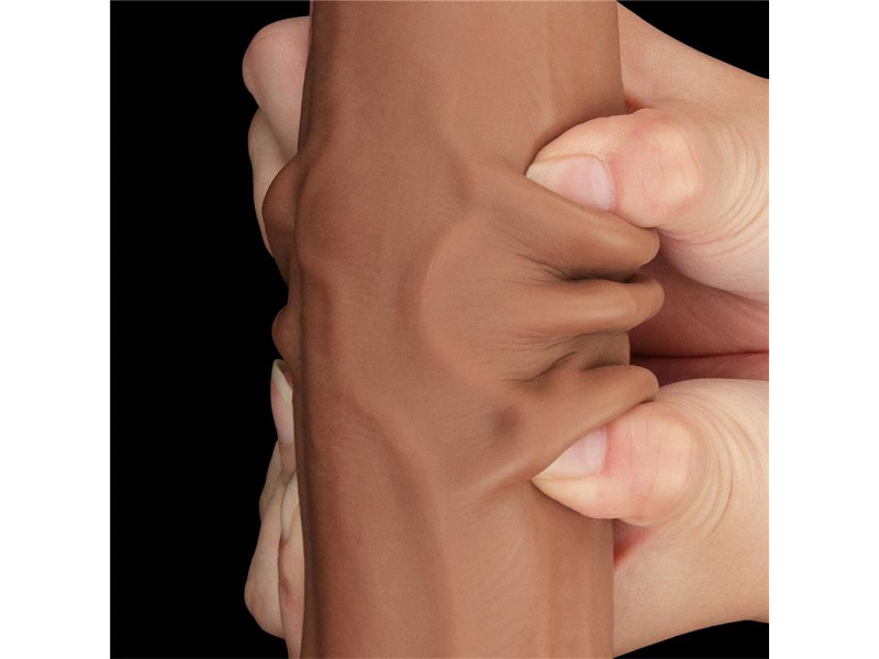 Dildo Dual Density Piel Desizante Retractil 115
