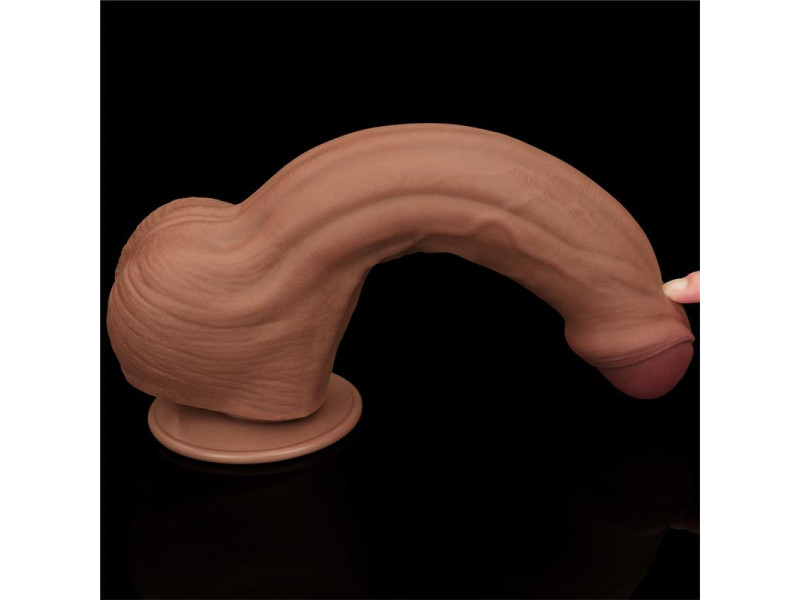 Dildo Dual Density Piel Desizante Retractil 115