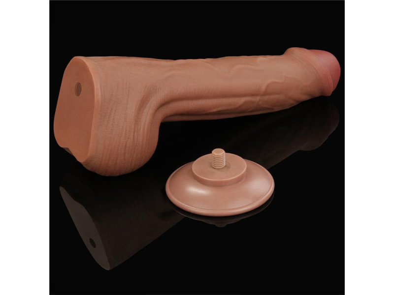 Dildo Dual Density Piel Desizante Retractil 115