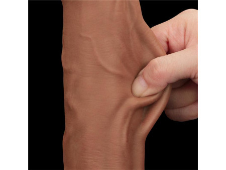 Dildo Dual Density Piel Desizante Retractil 115 Dildo Dual Density Piel Desizante Retractil 115