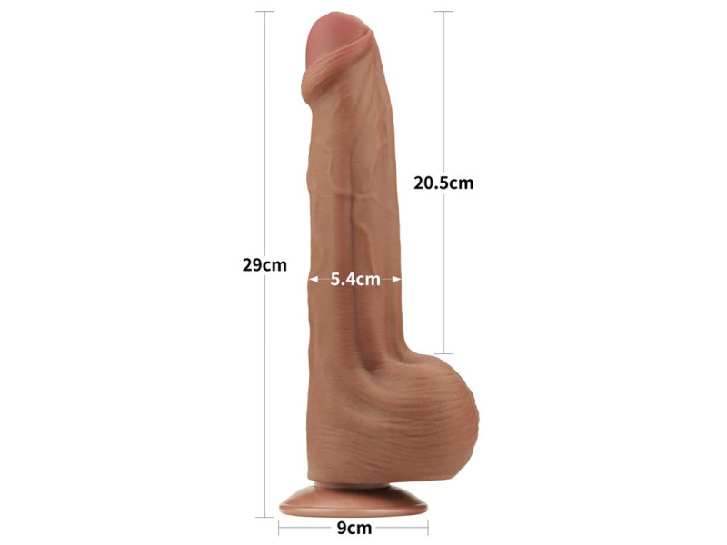 Dildo Dual Density Piel Desizante Retractil 115