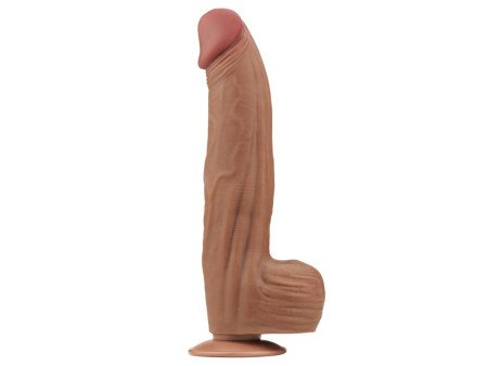 Dildo Dual Density Piel Deslizante Retractil 12