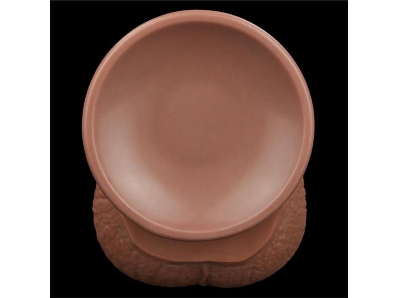Dildo Dual Density Piel Deslizante Retractil 135