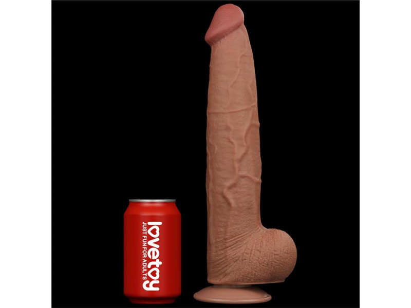 Dildo Dual Density Piel Deslizante Retractil 135