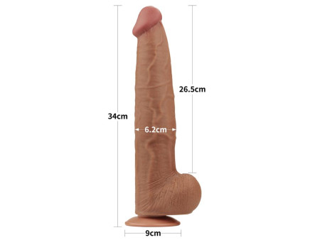 Dildo Dual Density Piel Deslizante Retractil 135 Dildo Dual Density Piel Deslizante Retractil 135