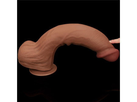 Dildo Dual Density Piel Deslizante Retractil 14 Dildo Dual Density Piel Deslizante Retractil 14