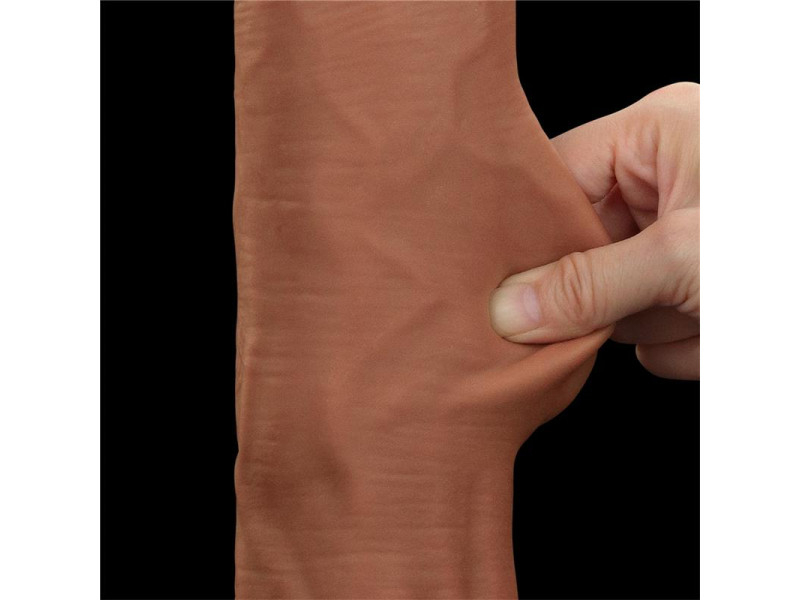 Dildo Dual Density Piel Deslizante Retractil 14