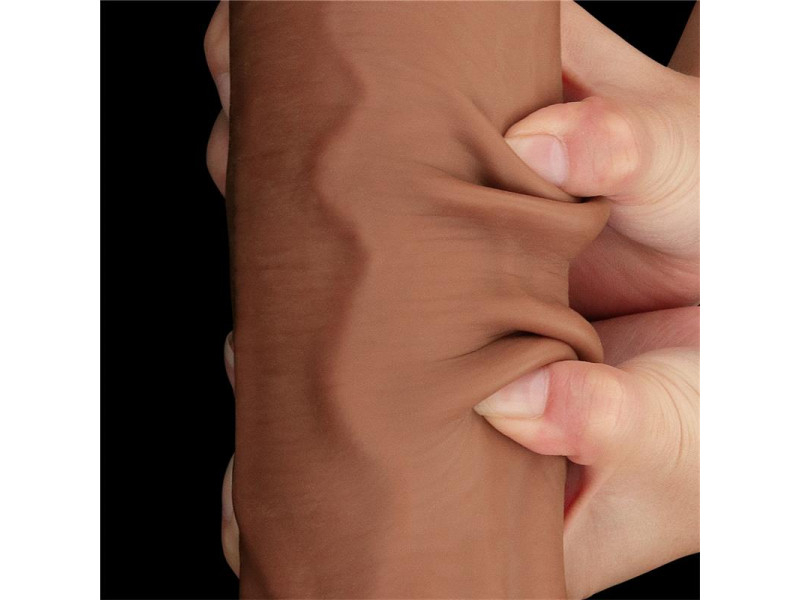 Dildo Dual Density Piel Deslizante Retractil 14