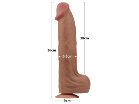 Dildo Dual Density Piel Deslizante Retractil 14 Dildo Dual Density Piel Deslizante Retractil 14