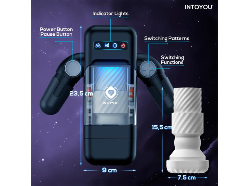Elon Masturbador Inteligente Funcion Up and Down Calor Vibracion y Soporte Movil